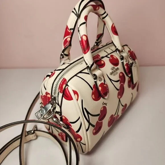 NWT Coach CY745 Mini Rowan Crossbody Bag Cherry Print Red Chalk - Picture 4 of 6
